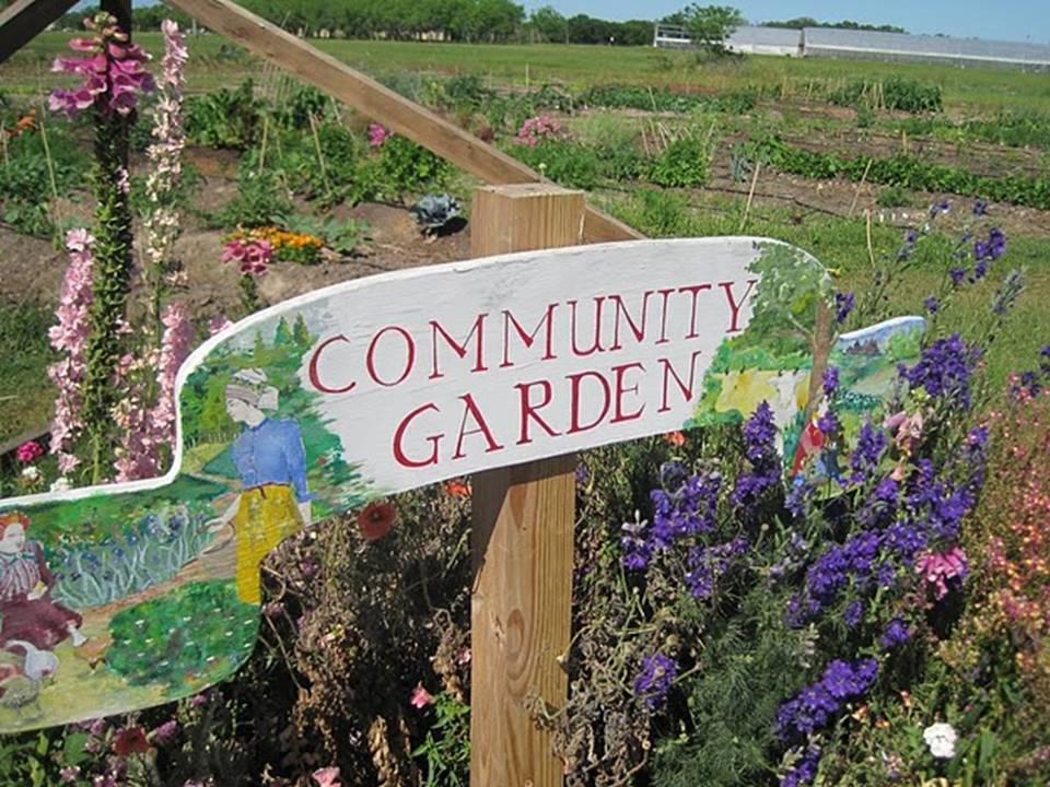Sign for community garden