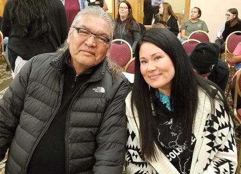 Photo of 2018 Amos Owen Award recipient Nicky Buck and Art Owen