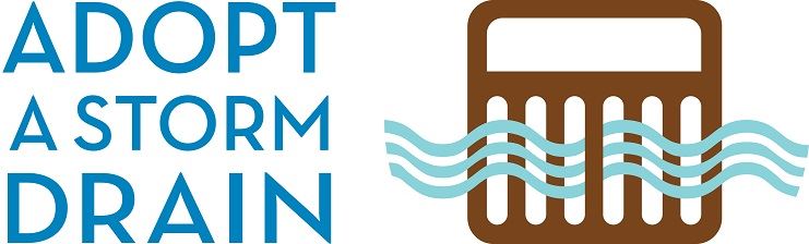 Adopt a Storm Drain and storm drain with lines of water