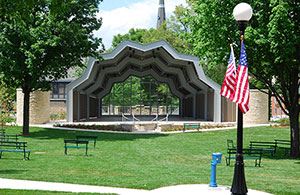Central Park view, including bandshell