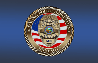 Red Wing Police Department seal on navy background