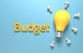 Budget and light bulb