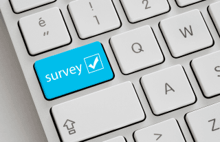 Survey button on a keyboard