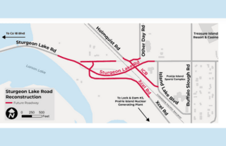 Map showing future roadway after Sturgeon Lake Road reconstruction