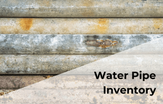 Stack of various pipes, water pipe inventory